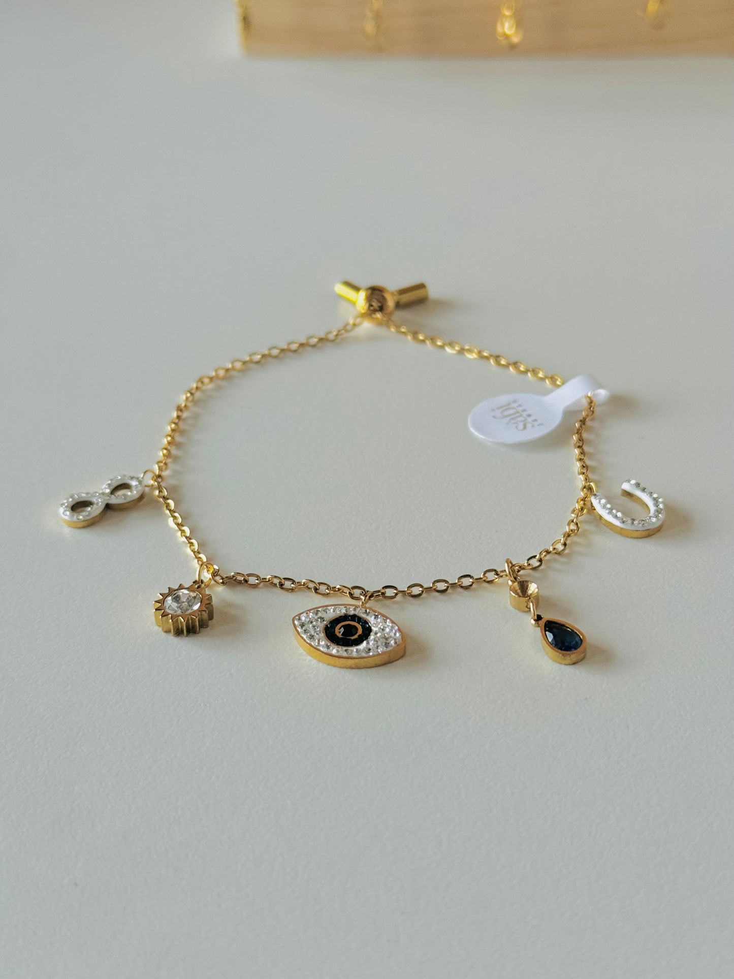 LUXE evil eye Charm Bracelet