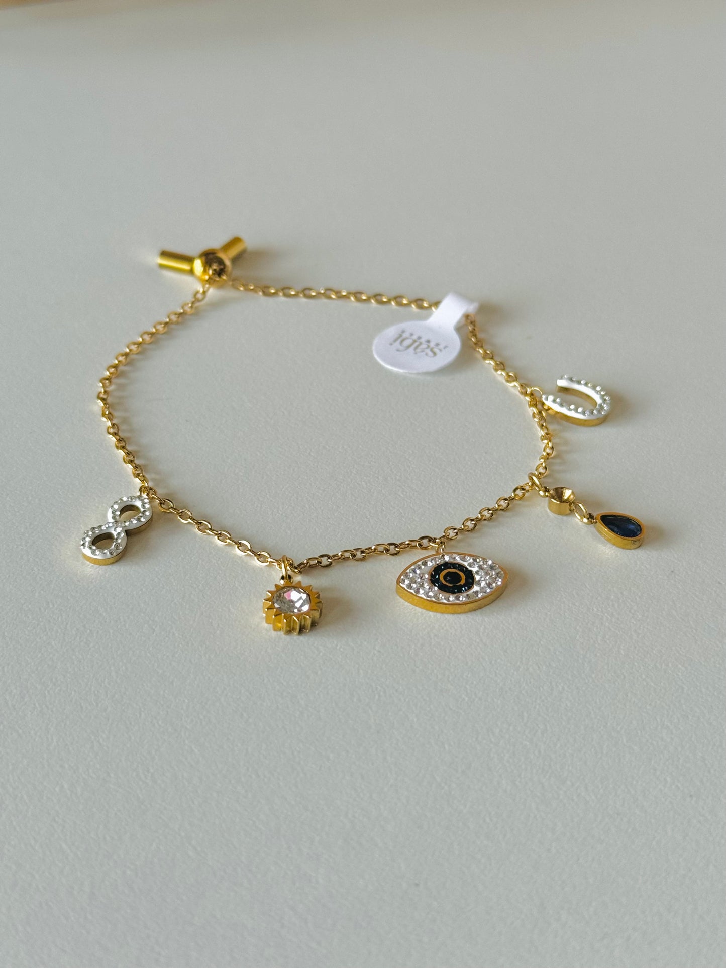 LUXE evil eye Charm Bracelet