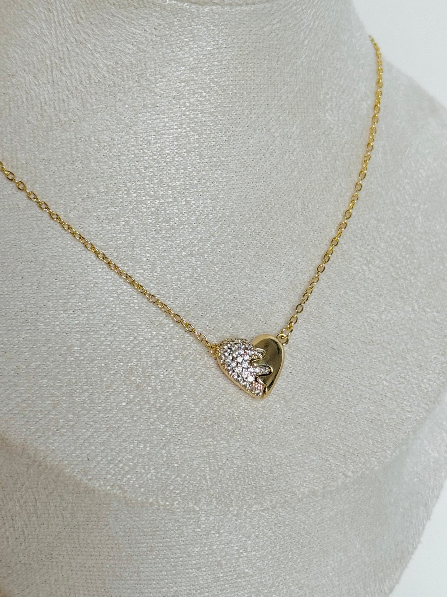 Heart break chain pendant