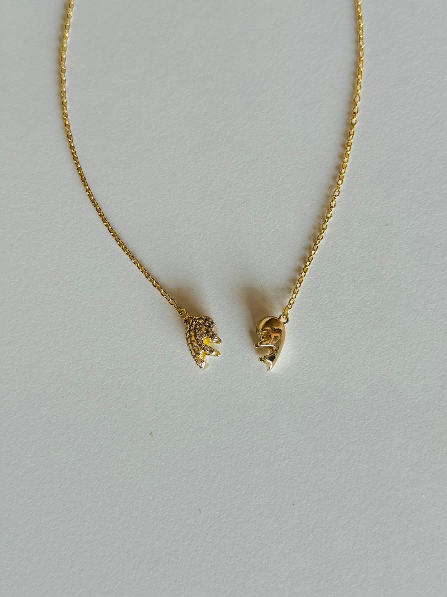Heart break chain pendant