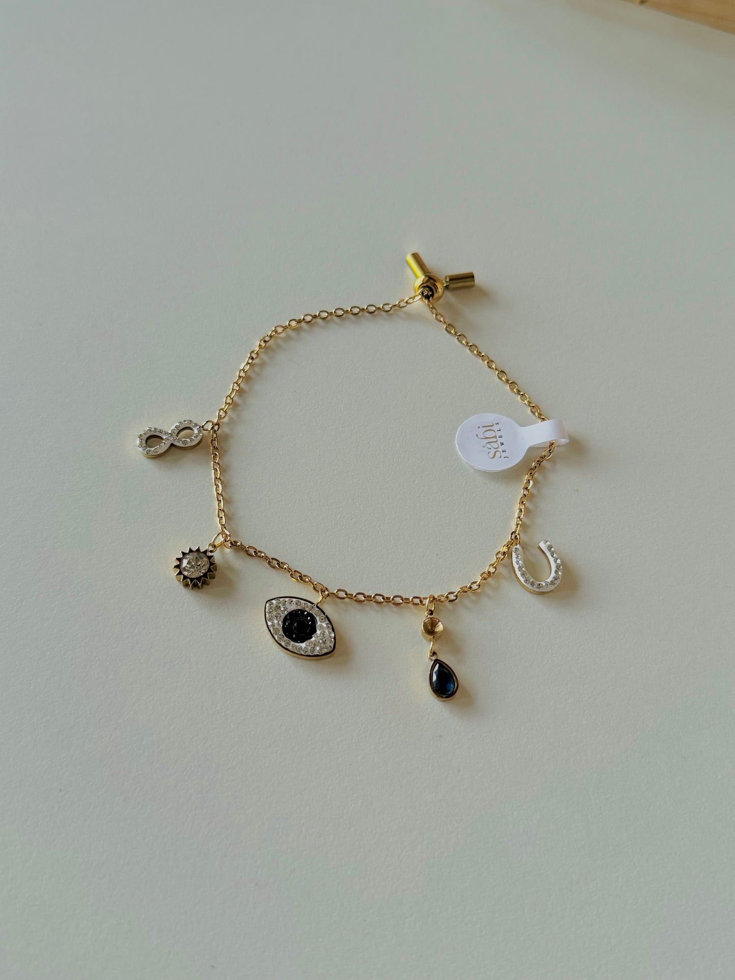 LUXE evil eye Charm Bracelet